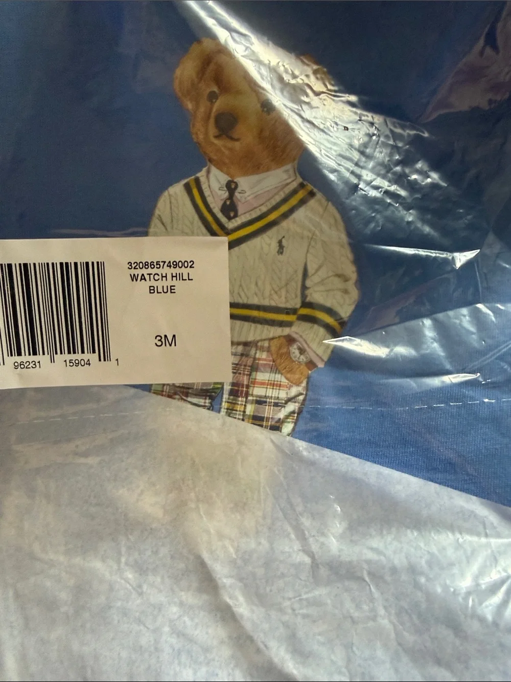 Ralph Lauren Royal Blue Bear Graphic One Piece